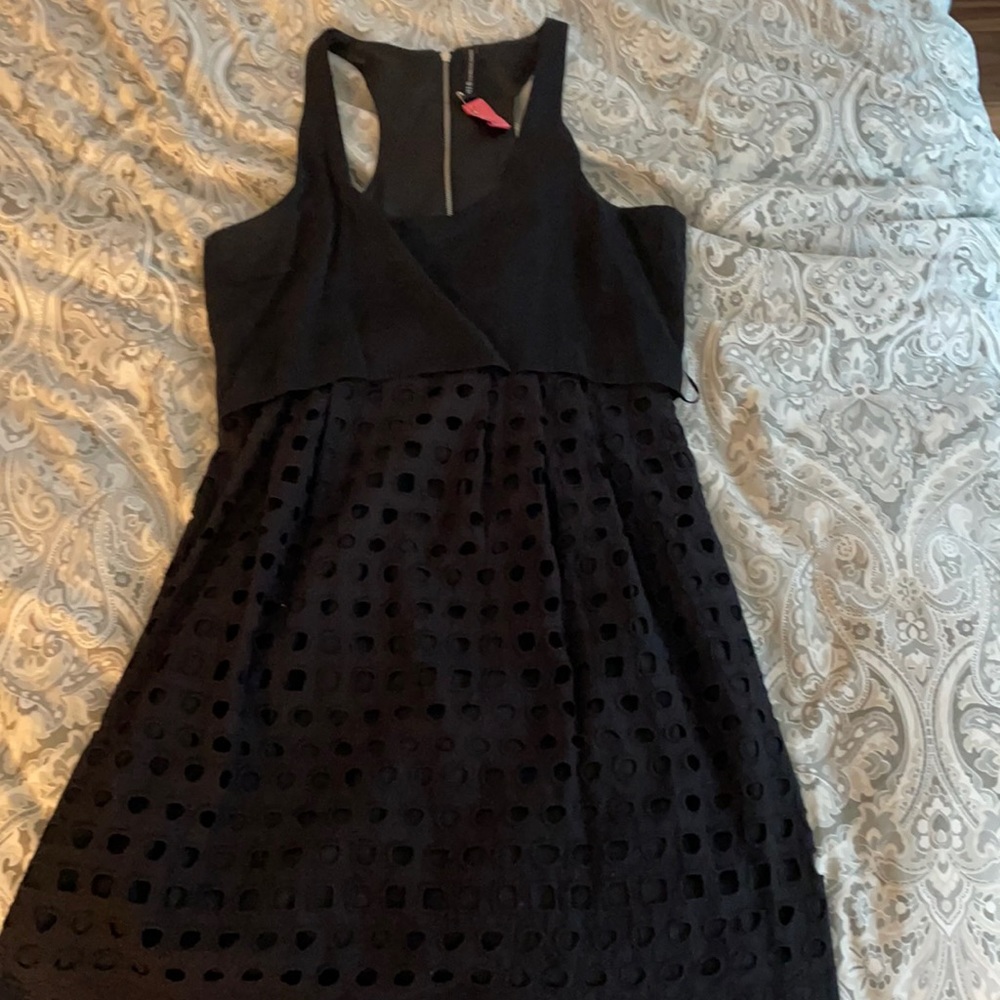 Black eyelet dress